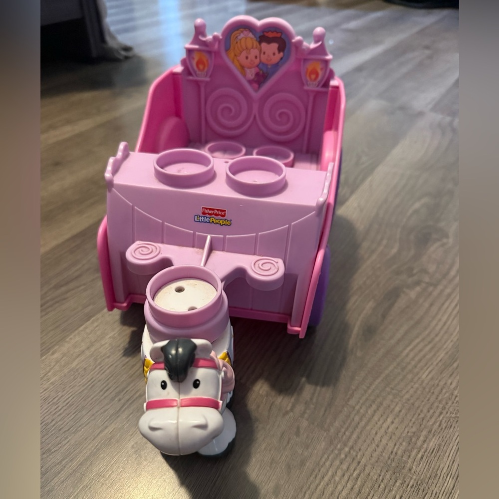 Little People Pink Princess Carriage and Horse Toy